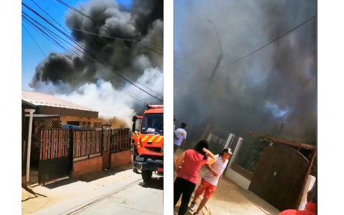 [VIDEOS] Incendio consume al menos tres viviendas en Belloto Sur en Quilpué - El Observador