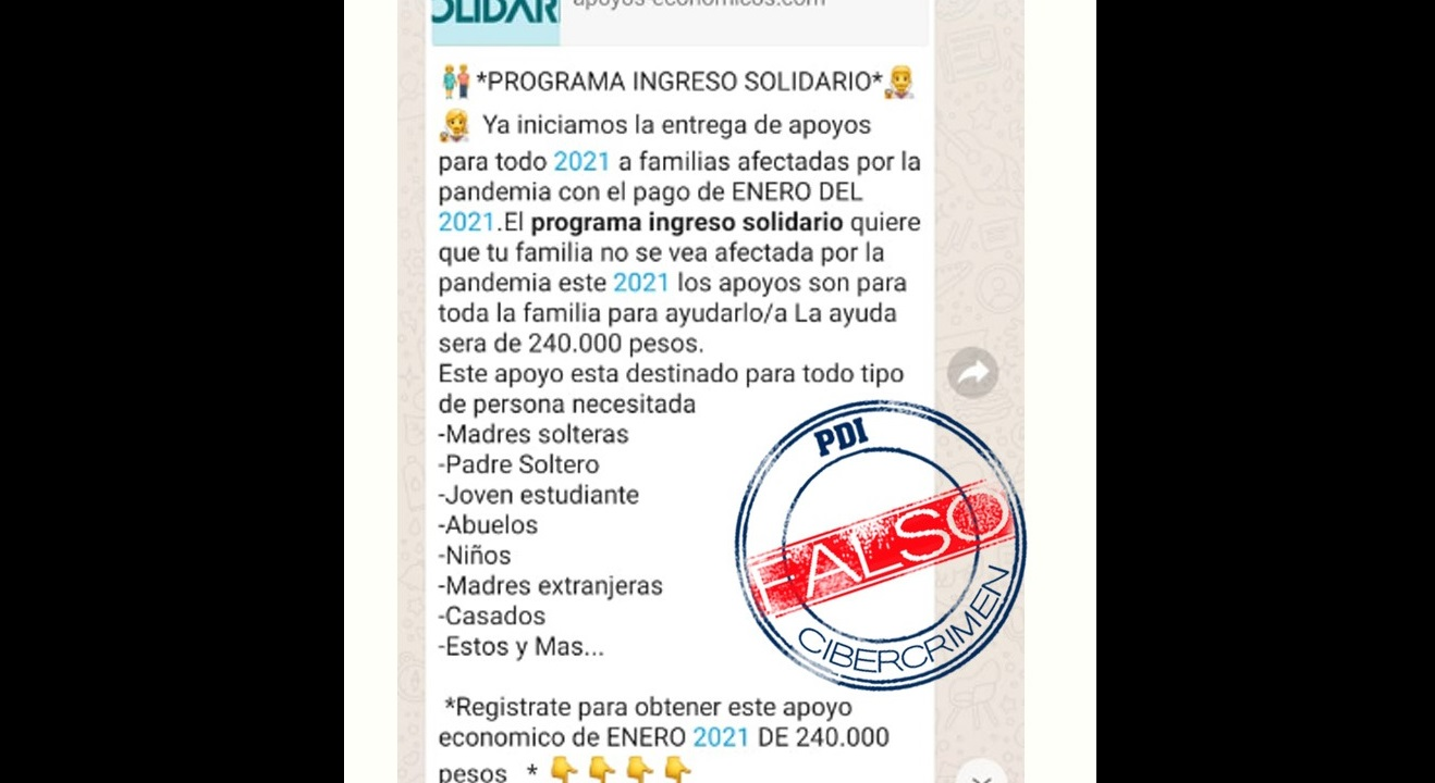 No Caiga En La Estafa Pdi Advierte De Mensaje Falso Que Circula Por